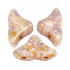 Les perles par Puca® Hélios beads Opaque mix rose/gold ceramic look 03000/15695